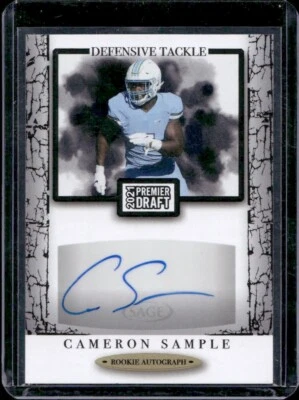 Cameron Sample 2021 Sage Premier Draft Black Border Auto Autograph Rookie - Image 1 of 3