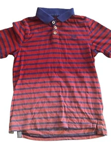 Brothers Boys Short Sleeve Polo Shirt Size Small 8 Blue Red - Picture 1 of 2