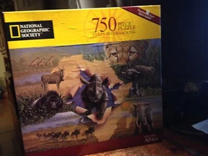 NEW National Geographic Up Close: Africa Puzzle 750 Pieces Hasbro - Picture 1 of 2