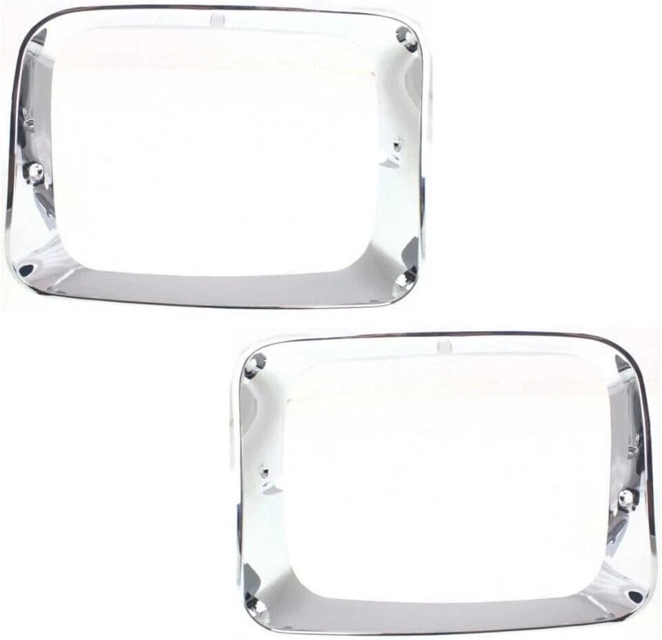 New Left And Right Side Head Light Door Chrome Fits Dodge Ramcharger 1992-1993 Foto 1 de 4
