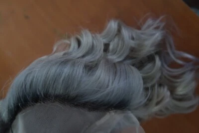 Laura blonde ombre dark root wavy curl European 100% human hair lace front wig - Image 1 of 4