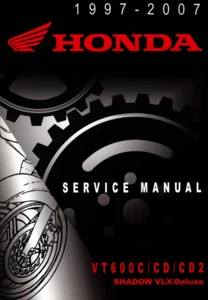 1997-2007 Honda VT600C/CD/CD2 Shadow VLX/Deluxe OEM/Remanufacture Service Manual - Picture 1 of 8
