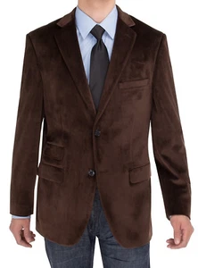 Salvatore Exte Mens Two Button Sport Coat Suit Jacket Modern Fit Velvet - Picture 1 of 2