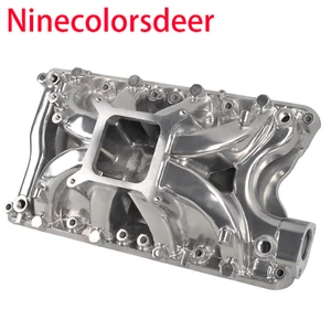 Aluminum Intake Manifold SBF for Small Block For Ford 351W Windsor V8 Air Gap - Foto 1 di 10