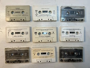 (9) Vintage Cassette Tape Lot AC/DC Led Zeppelin Queen Rolling Stones Rock - Foto 1 di 12