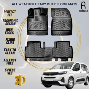 Floor Mats Liners For Opel Combo Life 2023-2026 All Weather Heavy Duty Car Rugs - Picture 1 of 9