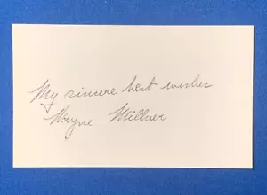 WAYNE MILLNER HOF SIGNED 3x5 INDEX CARD NFL CHAMPION BSTN/WA REDSKINS PSA DNA - Picture 1 of 3