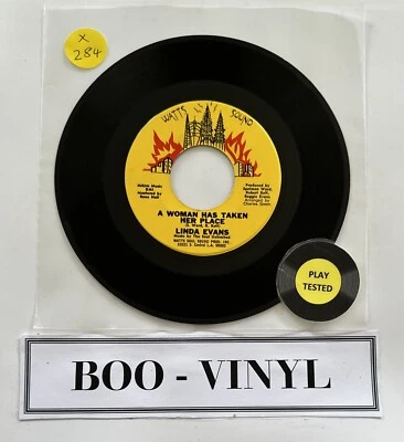 Linda Evans - A Woman Has Taken Her Place 7” Northern Soul / Soul Funk Record NM - Bild 1 von 4