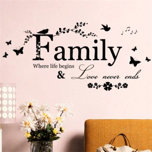 Family-Letter Quote Removable Vinyl Decal Art Mural Home Decor-Wall Stickers_bf - Picture 1 of 10