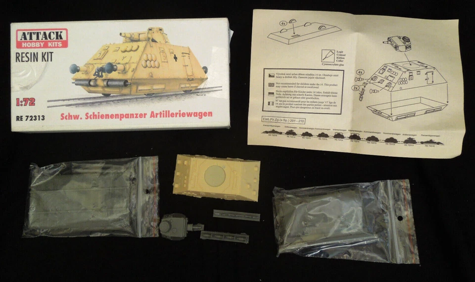 Schw. Schienenpanzer Artilleriewagen 1: 72 ATTACK Hobby 72313 树脂模型 — 第 1/1 张图片