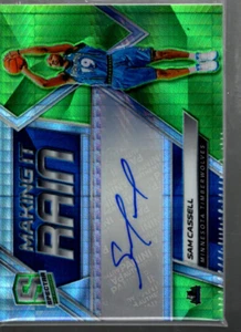 B4365- 2018-19 Panini Spectra Making It Rain Neon Grün #20 Sam Cassell Auto /49 - Bild 1 von 2