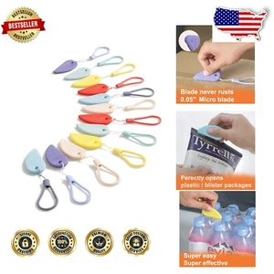 12 Pack Keychain Ceramic Blade Safety Cutters - Perfect for Easy Cutting - Picture 1 of 8