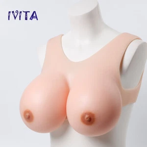 C-J Cup Crossdresser Silikonbrüste Transgender Fake Brustprothese Enhancer - Picture 1 of 35