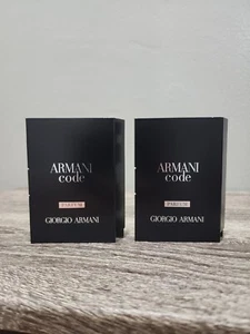ARMANI CODE GIORGIO ARMANI PARFUM SAMPLE SPRAY 1.2 ML 0.04 FL OZ NEW MENS (2) - Picture 1 of 8