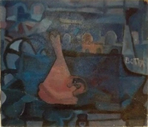 FELICE ANTONIO BOTTA italian design olio tela 70x60 cm still life anni '70 - Foto 1 di 11