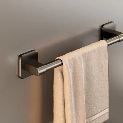Самоклеящийся настенный держатель для полотенец штанга рейка стойка для хранения в ванной - Изображение 1 из 4