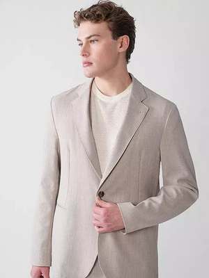 NEW Emporio Armani Beige Stretch Techno Gabardine Sport Coat Sz 54 NWT $845 - Image 1 of 4