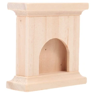 Chimenea de madera maciza modelo adornos de paisaje hágalo usted mismo mini adorno de casa - Imagen 1 de 12