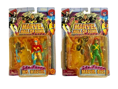 MS MARVEL & MARVEL GIRL - SHE FORCE - MARVEL HALL OF FAME - NUEVO EN CAJA TOY BIZ 1997 Foto 1 de 4