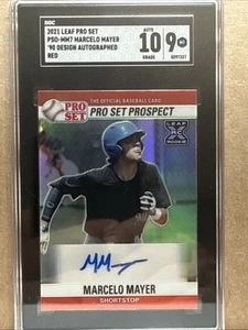 2021 Leaf Pro Set Prospect PSO - MM7 Marcelo Mayer Red Auto SGC 9 - Bild 1 von 7