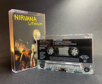 Nirvana LITHIUM Vintage Cassette Single DGCSC9 **EX/EX CONDITION** 1992 **RARE** - Image 1 of 4
