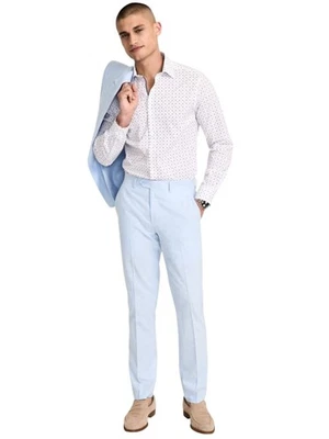 Pantalones de vestir Bar Iii para hombre ajustados 29/30 azul claro elásticos lisos Foto 1 de 3