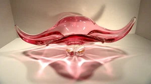 Centro de mesa de escultura de arte en vidrio de Murano Seguso Sommerso - Imagen 1 de 7