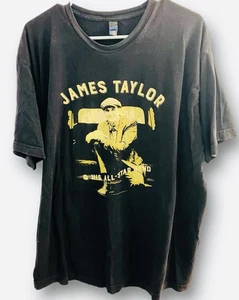 Camiseta James Taylor Para Hombre L Negra All Star Band Gira Cancer Band Música Folclórica - Imagen 1 de 4
