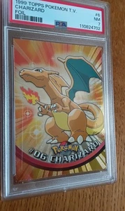 Pokemon Topps • Charizard PSA 7 • Holo • USA • 1999 • Foil • Black Logo NM • - Picture 1 of 10
