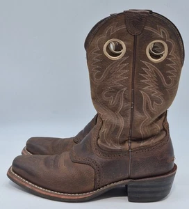 Ariat Boots Square Toe Mens Size 9.5 EE Brown Work Cowboy Western Style 10002227 - Picture 1 of 9