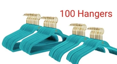 The JOY Perchas Abrazables 100 Piezas Anti-Microbianas ~Aqua/Brasstone Clean Boss Set Foto 1 de 4