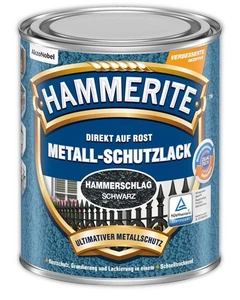 Hammerite Metall-Schutzlack HAMMERSCHLAG SCHWARZ 750ml Effektlack Rostschutz - Bild 1 von 1