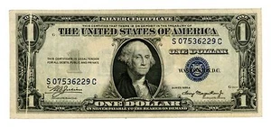 United States ... P-416a ... 1 Dollar ... 1935 A ... *VF-XF* ... Error: Gutter - Picture 1 of 2