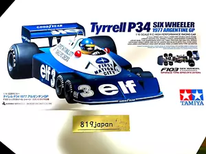 Tamiya 1/10 F103 977 GP Argentyny Tyrrell P34 Six Wheeler 2WD RC Car Kit #47486 - Zdjęcie 1 z 18
