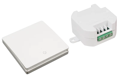 Kinetic Funk Schalterprogramm Set 1x Wandtaster + 1x Empfänger UP max. 2300W - Bild 1 von 4