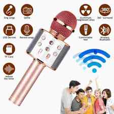 Microfono wireless 4in1 altoparlante USB karaoke mano Bluetooth per bambini adulti