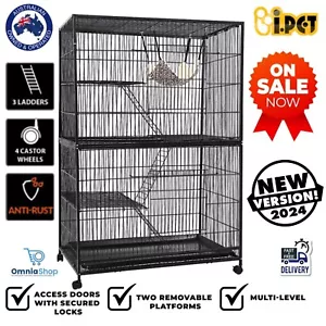 4 Level Ferret Bird Cage Cat Budgie Hamster Rat Large Cages On Wheels Pet Aviary - Picture 1 of 9
