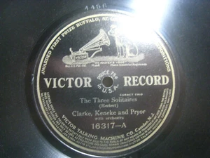 Clarke, Kendle, Pryor Three Solitaires/Kimmel Hornpipe *Victor 16317 10" 78 rpm - Foto 1 di 4