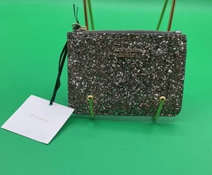 A Very Rare HTF NWT Kate Spade Laurel Way Glitter ID Small Zip Wallet - Picture 1 of 4