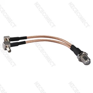 3x F hembra a Y tipo TS9 macho divisor de enchufe cable combinado cola de cerdo RG316 25 cm - Imagen 1 de 2