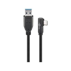 goobay 66500 Super Speed USB-C 90° Angled to USB A 3.0 Charging and Synchronisat