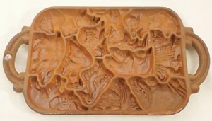 John Wright 1984 Classic Gourmet Cast Iron Animal Puzzle Cookie Chocolate Mold - Bild 1 von 2