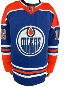 EDMONTON Oilers "ZACH HYMAN"Jersey Hockey Blue In various Sizes S/M/L( FREE SHIP - Picture 1 of 4