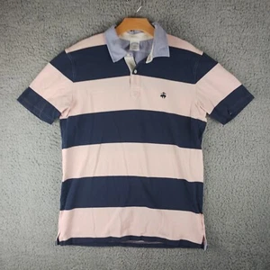 Camisa Polo Brooks Brothers Para Hombre Grande Azul Rayas L Rosa Performance 347 Tejida - Imagen 1 de 6
