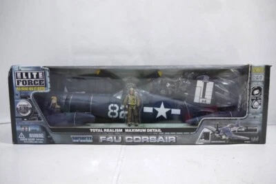 BBI DIE CAST ELITE FORCE 1/18 F4U CORSAIR USMC #82 Military Airplane & Pilot - Image 1 of 3