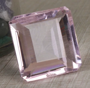 AAA+ 67.80 Ct. Large Pink Kunzite Square Cut Facet Loose Gemstone Gift for Women - Picture 1 of 7