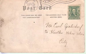 US MINT 300 ON LEAP YEAR POST CARD WAUSAU WIS. FLAG  HANDSTAMPED H1873 - Picture 1 of 2
