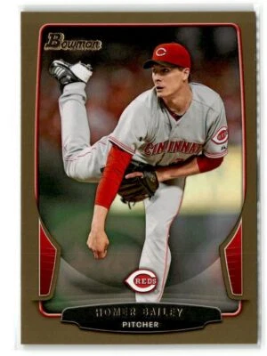 Homer Bailey Cincinnati Reds 2013 Bowman Gold #114 - Image 1 of 2