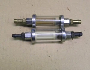 PAR DE FILTROS DE COMBUSTIBLE DE VIDRIO USADOS 5/16 PULGADAS - Imagen 1 de 1