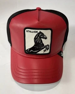 Goorin Bros The Farm Shleather Stallion Red/Black Trucker Hat - New With Tag - Picture 1 of 10